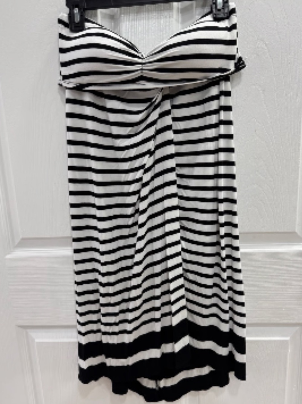 Ralph Lauren strapless striped swim cover-up maxi dress size M